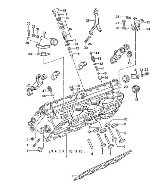 Diagram 103-000 Porsche 991 (911) MK1 2012-2016 Engine