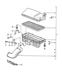Filtro aria (Modello: M44.43/44) 968 1992-95