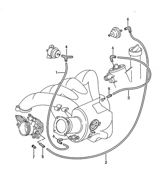 Diagram 107-015 Porsche 968 (1992-1995) Engine