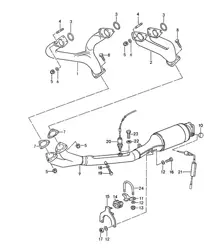 Auspuffanlage / Katalysator 968 1992-95