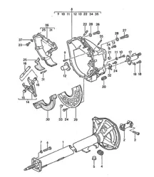 Transmission manuelle / Tube central (Modèle : G44.00) 968 1992-95