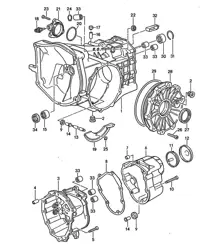 Schaltgetriebe / Ersatzgetriebe / Getriebegehäuse (Modell: G44.00) 968 1992-95