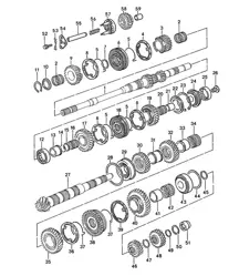 Schaltgetriebe / Zahnräder und Wellen (Modell: G44.00) 968 1992-95