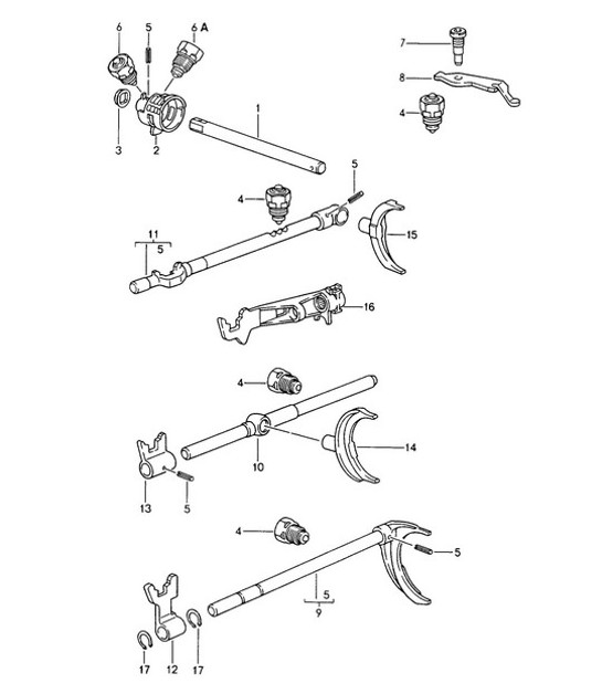 Diagram 304-000 Porsche 968 (1992-1995) Transmission