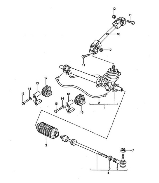 Diagram 403-000 Porsche Cayman 987C/981C (2005-2016) Front Axle, Steering 