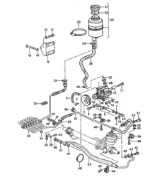 Servolenkung / Flügelzellenpumpe / Leitungen 968 1992-95