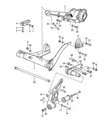 Support d'essieu arrière / Bras oscillant d'essieu arrière 968 1992-995
