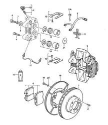 Frein à disque / Pont arrière 968 1992-95