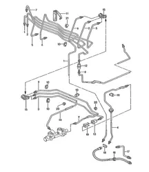 Brake lines / Front  968 1992-95