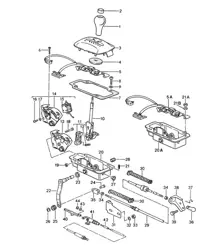 Wählhebel / SHIFT-LOCK KEY-LOCK (PR: M249, Tiprtonic-Getriebe) 968 1992-95