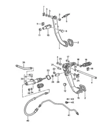 Bremse / Kupplung / Pedale / Linkslenker 968 1992-95