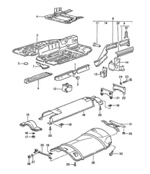 Längsträger / Hitzeschild 968 1992-95