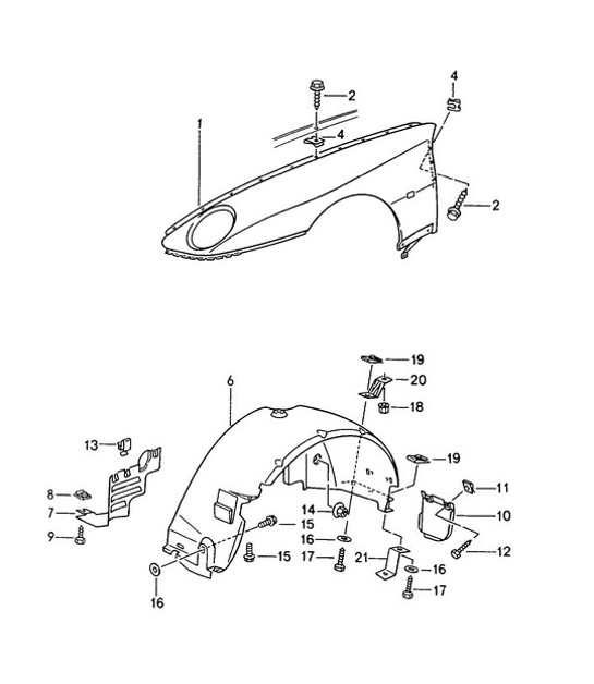 Diagram 801-025 Porsche Macan S Benziner 3.0L V6 340 PS Karosserie