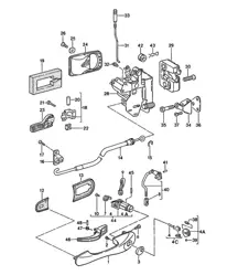 Poignée de porte extérieure / Serrure de porte 968 1992-95