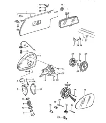 Innenspiegel / Türspiegel / Sonnenblende 968 1992-95
