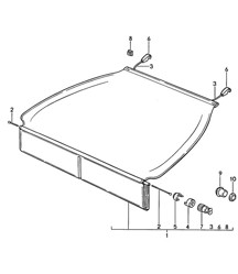 Luggage compartment cover 968 1992-95
