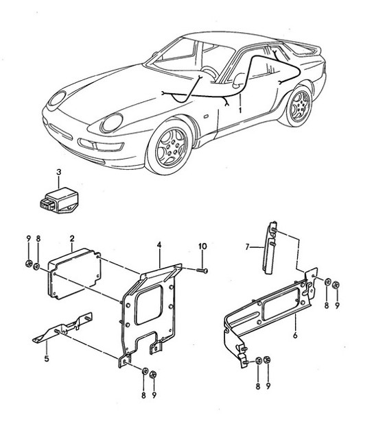 Diagram 902-028 Porsche 997 (911) MK2 2009-2012 Electrical equipment
