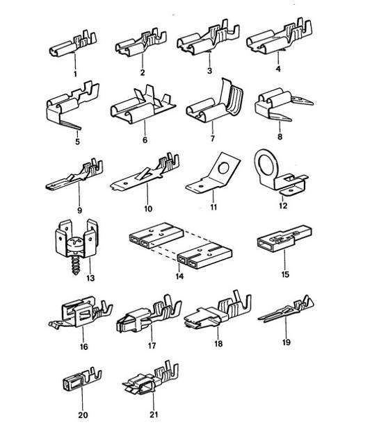 Diagram 902-052 Porsche 968 (1992-1995) Electrical equipment