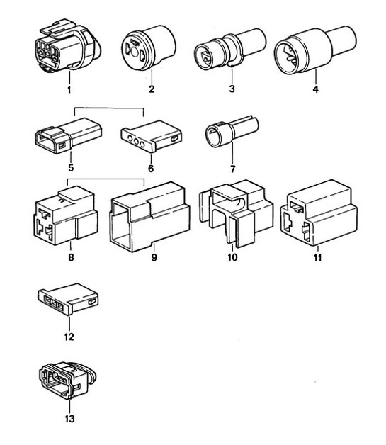 Diagram 902-058 Porsche 968 (1992-1995) Electrical equipment