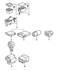Connector housing - 4-pole - 968 1992-95