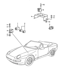 Relais für Cabrioverdecksteuerung - CABRIO - 968 1992-95