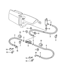 Headlight washer system (PR:288) 968 1992-95