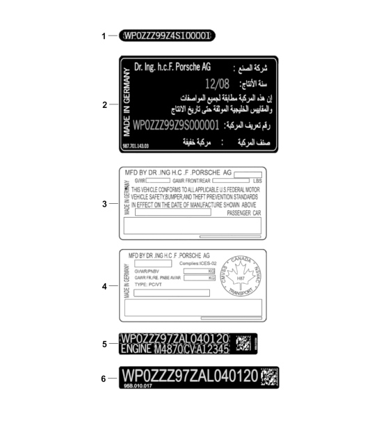 Diagram 003-010 Porsche 996 C2 3.6L 09/01-2005 Accessories & others 