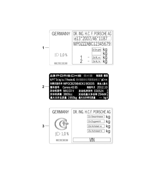 Diagram 003-030 Porsche Cayman S 3.4L 987C 2005-08 Accessories & others 