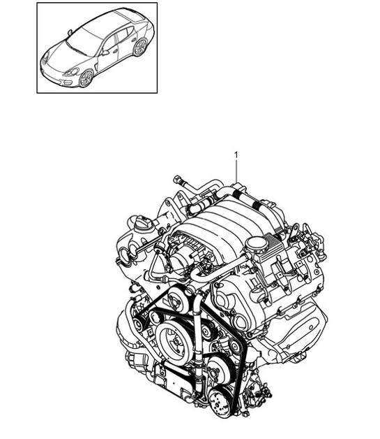 Diagram 101-010 Porsche 996 C4 3.6L 09/01-2005 Engine