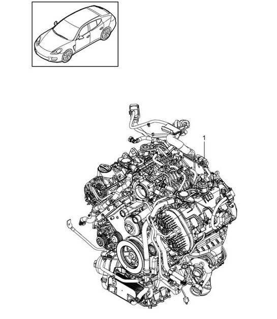 Diagram 101-017 Porsche Cayenne Turbo E-Hybrid V8 4.0L 739Hp 