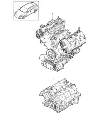 Basismotor / Shortblock (Modell: CWDA, CWD, CWFA, CWF) Panamera 970 (G1) 3.0L 2014>>
