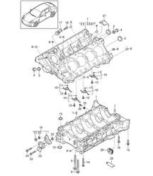 Crankcase housing / Individual parts (Model: 4820) Panamera 970 (G1) 4.8L >>2013