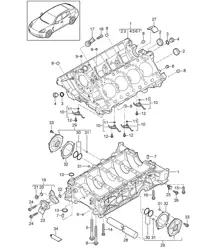 Crankcase housing / Individual parts (Model: 4840,4870, CXPA,CXRA, CXR,CWBA, CWB,CWCA,CWC) Panamera 970 (G1) 4.8L 2010-16