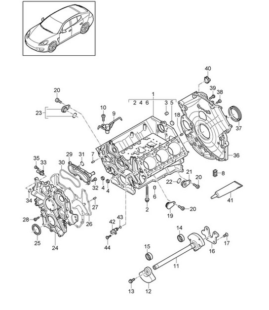 Diagram 101-055 Porsche Panamera 970 MK1 (2009-2013) Engine