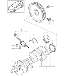 Kurbelwellenpleuel (Modell: 4820,4840, 4870,CXPA, CXRA,CXR, CWBA,CWB, CWCA,CWC) Panamera 970 (G1) 4.8L 2010-16