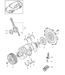 Crankshaft conrod (Model: CGEA,CGE, CGFA) Panamera 970 (G1) 3.0L HYBRID 2012-16