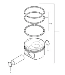 Piston / Piston rings (Model: 4820,4840, 4870) Panamera 970 (G1) 4.8L >>2013