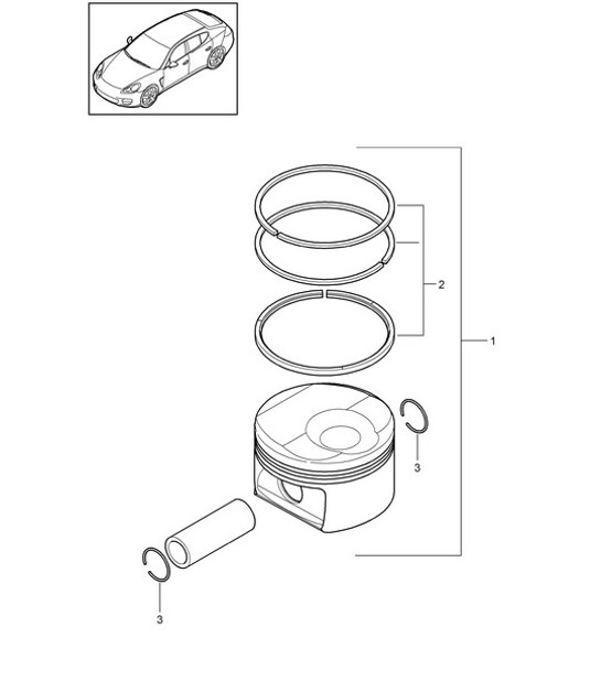 Diagram 102-035 Porsche Panamera 970 MK1 (2009-2013) Engine