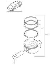 Piston / Piston rings (Model: 4620,4640) Panamera 970 (G1) 3.6L >>2013