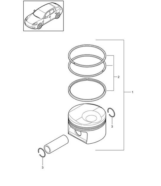 Diagram 102-041 Porsche Boxster T 718 2.0L PDK (300 Bhp) Engine