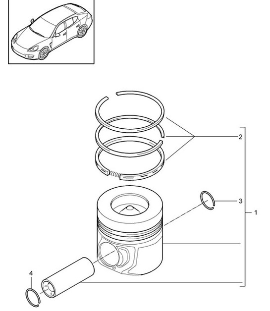 Diagram 102-045 Porsche 996 C4 3.4L 1997-08/01 Engine