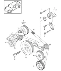 Tensor de correa / Transmisión por correa (Modelo: CWDA,CWD, CWFA,CWF) Panamera 970 (G1) 3.0L 2014>>