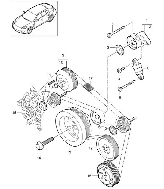 Diagram 102-075 Porsche Cayman 987C/981C (2005-2016) Engine