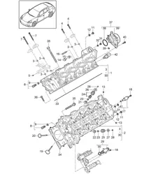 Cylinder head / Vacuum pump (Model: 4820,4840, 4870,CXPA, CXRA,CXR, CWBA,CWB, CWCA,CWC) Panamera 970 (G1) 4.8L 2010