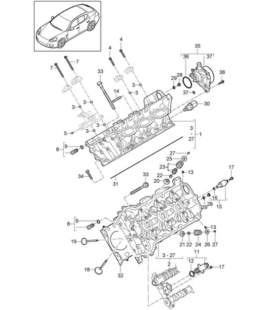 Diagram 103-005 Porsche Boxster 718 (982) 2017>> Motore