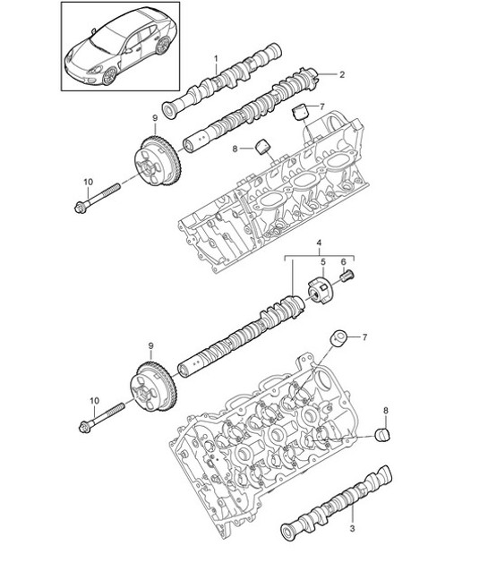 Diagram 103-050 Porsche Cayenne 92A (958) 2010-2017 Engine