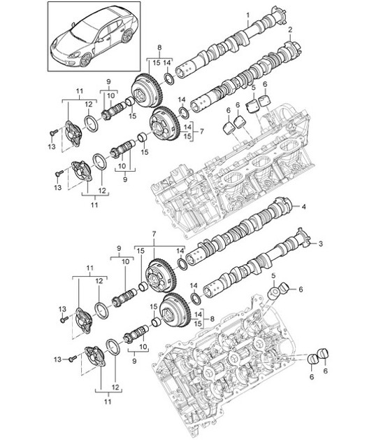 Diagram 103-051 Porsche 991 (911) MK2 2016-2019 Engine