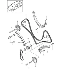 Control de válvula (Modelo: 4820,4840, 4870,CXPA, CXRA,CXR, CWBA,CWB, CWCA,CWC) Panamera 970 (G1) 4.8L 2010-16