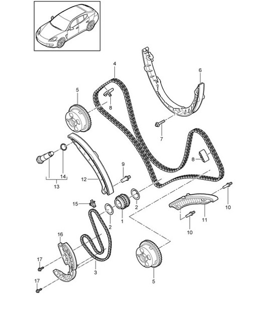 Diagram 103-072 Porsche 997 (911) MK2 2009-2012 Engine