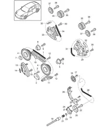 Commande de soupape (Modèle: CGEA,CGE, CGFA) Panamera 970 (G1) 3.0L HYBRID 2012-16
